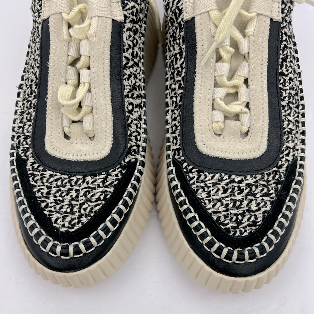 DOLCE VITA, CREAM & BLACK WOVEN KNIT SNEAKERS/ WALKING SHOES, WOMEN’S SIZE 9.5 - Picture 12 of 16